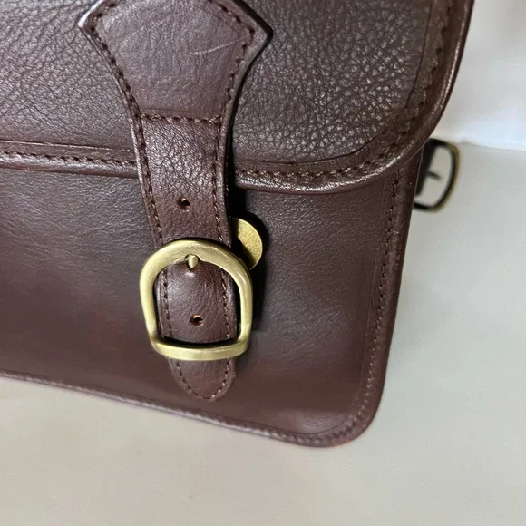 Vintage GRUPPO GIORGIO 1966 Made in Italy Brown Leather Convertible Backpack - Picture 12 of 16